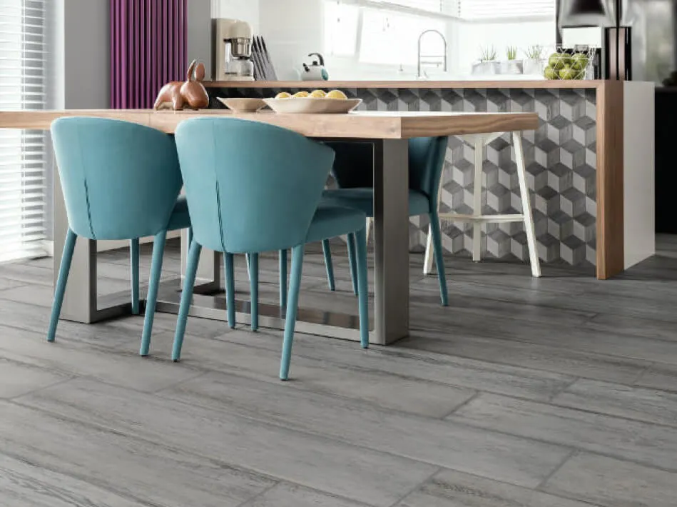 Kitchen and Dining Area Tile Flooring | Shoreline Flooring